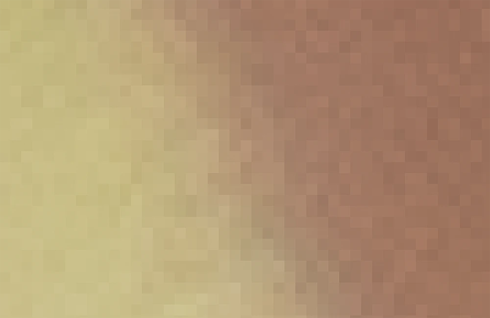 Pixels colorés vert et marron, très fort agrandissement